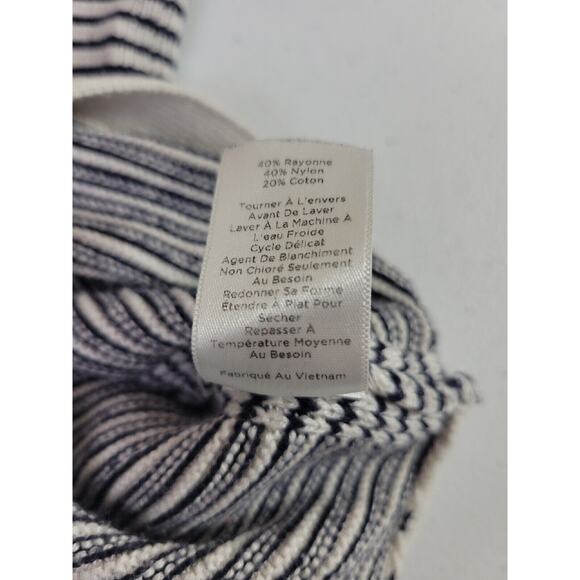 Talbots Black Striped V-Neck Knit Long Sleeve Pullover Sweater Womens Size Large - Picture 12 of 12